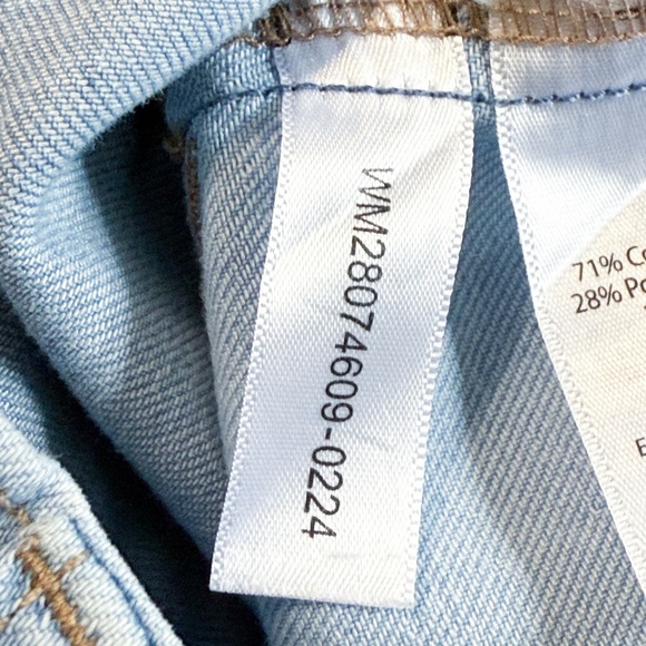 Wonder Nation Girls Blue Straight Leg Cargo Jeans Size 8 Adjustable Kids Denim - Picture 14 of 16